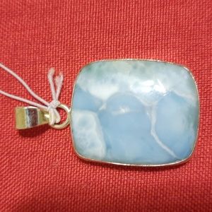 LARIMAR New STERLING SILVER LARIMAR pendant